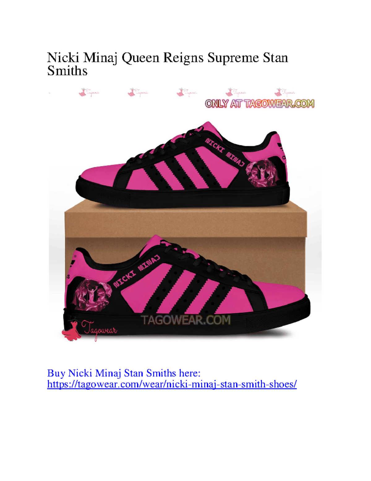 Nicki Minaj Queen Reigns Supreme Stan Smiths - BA05101 - Nicki Minaj ...