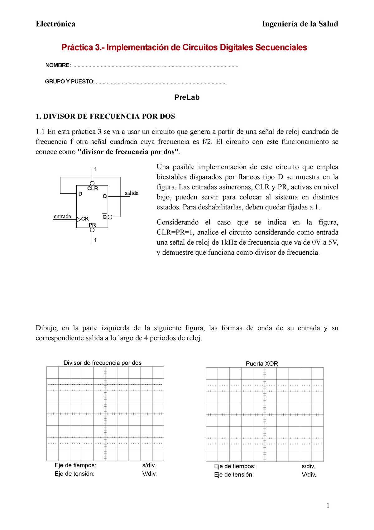 Pre Lab-Practica 3 - CIRCUITOS Digitales II - Electrónica Ingeniería De ...