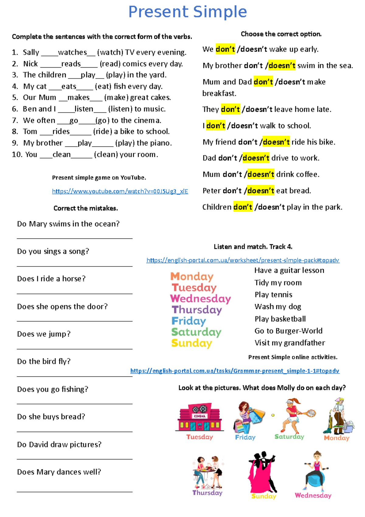 Present-simple-activities-with-listening-and-speak-grammar-drills ...