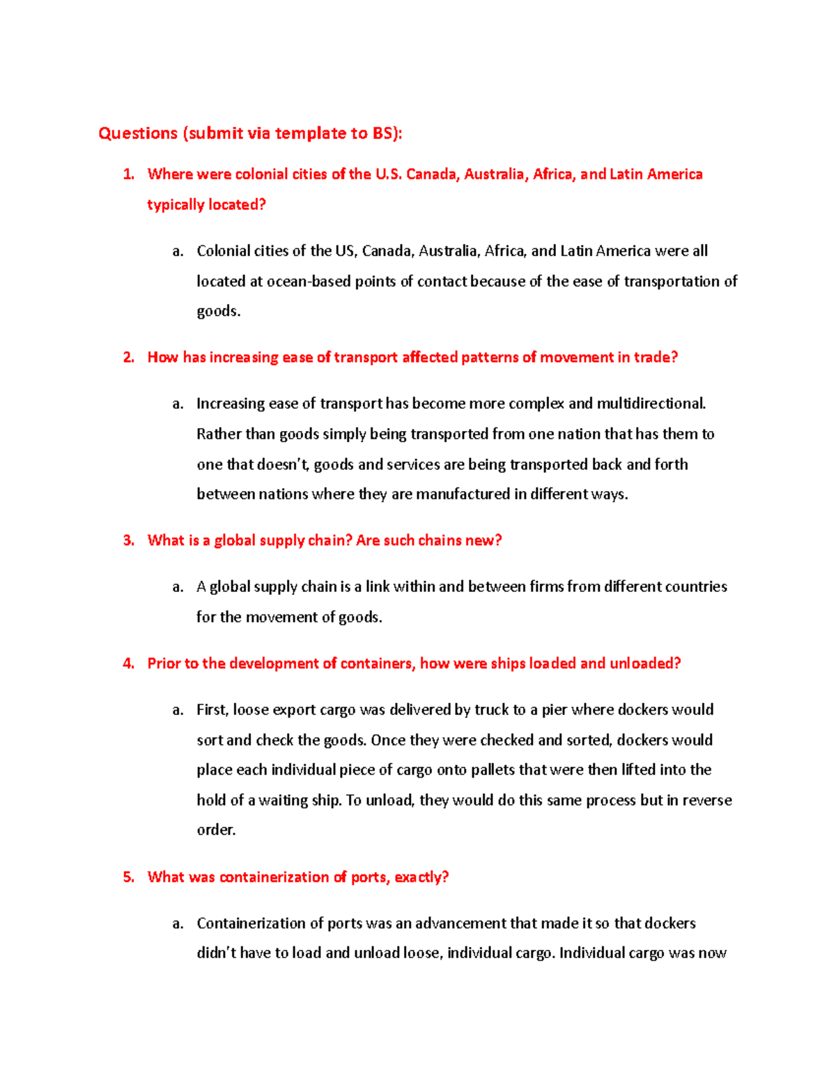 GEOG101- Lab 8 - Lab 8 - Questions (submit Via Template To BS): Where ...