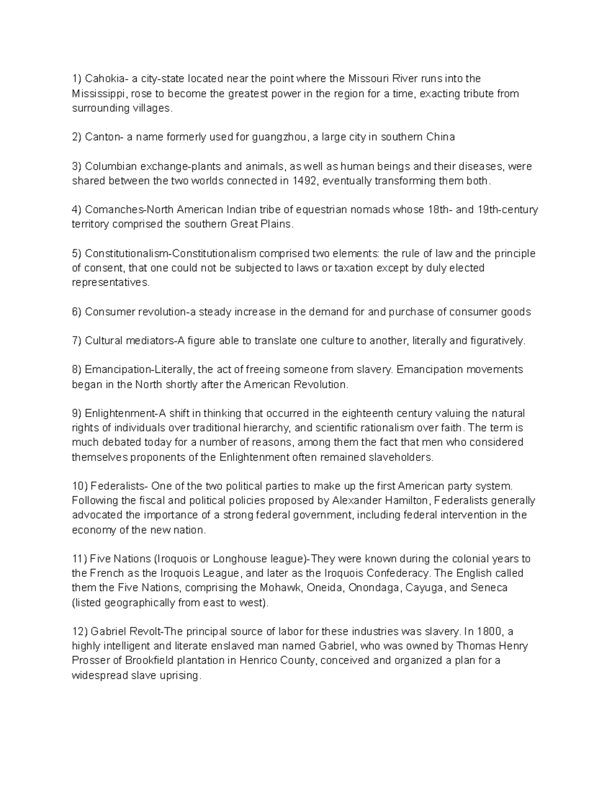 History quiz Quiz 1 Cahokia a citystate located near the point