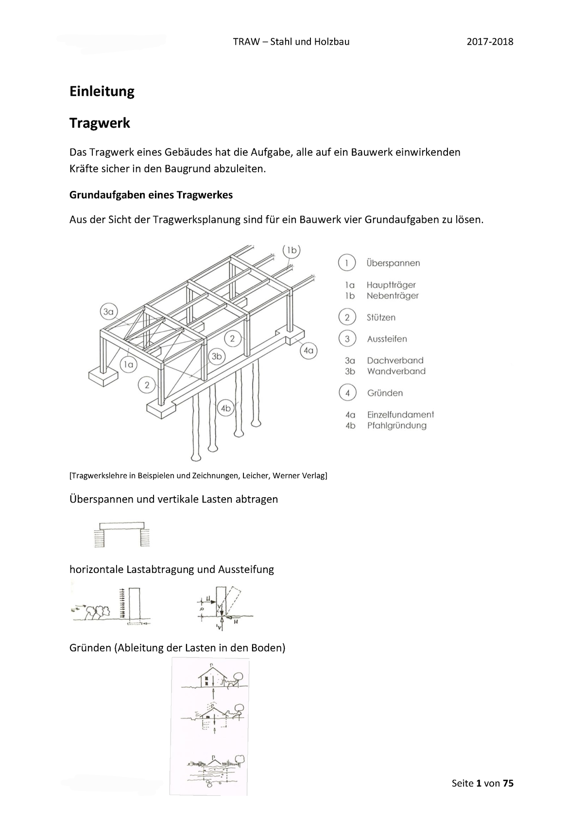 Baumechanik Hilfestellung Persönliches Skript Teil 1 - Einleitung ...