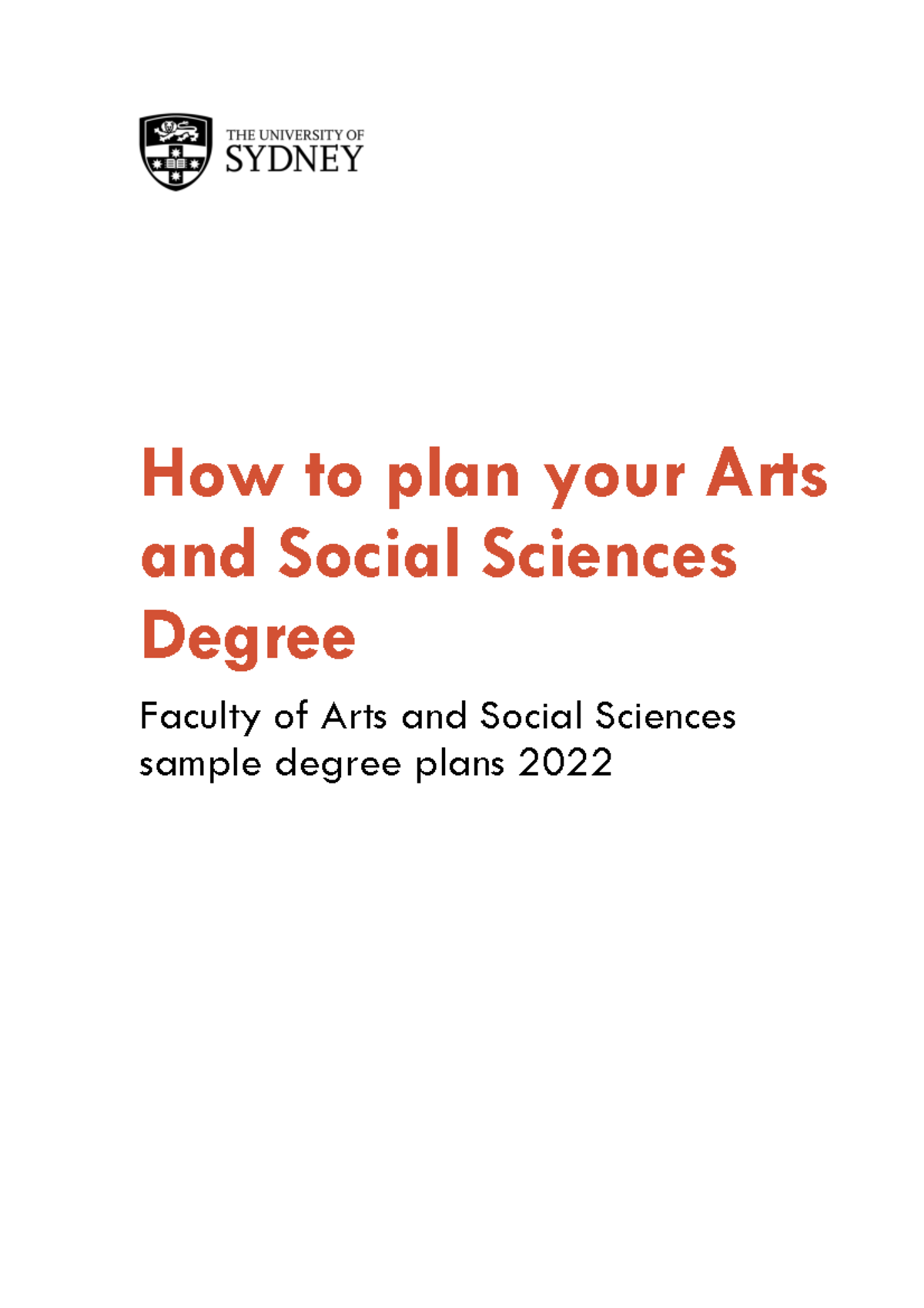 Fass-degree-planners - How to plan your Arts and Social Sciences Degree ...