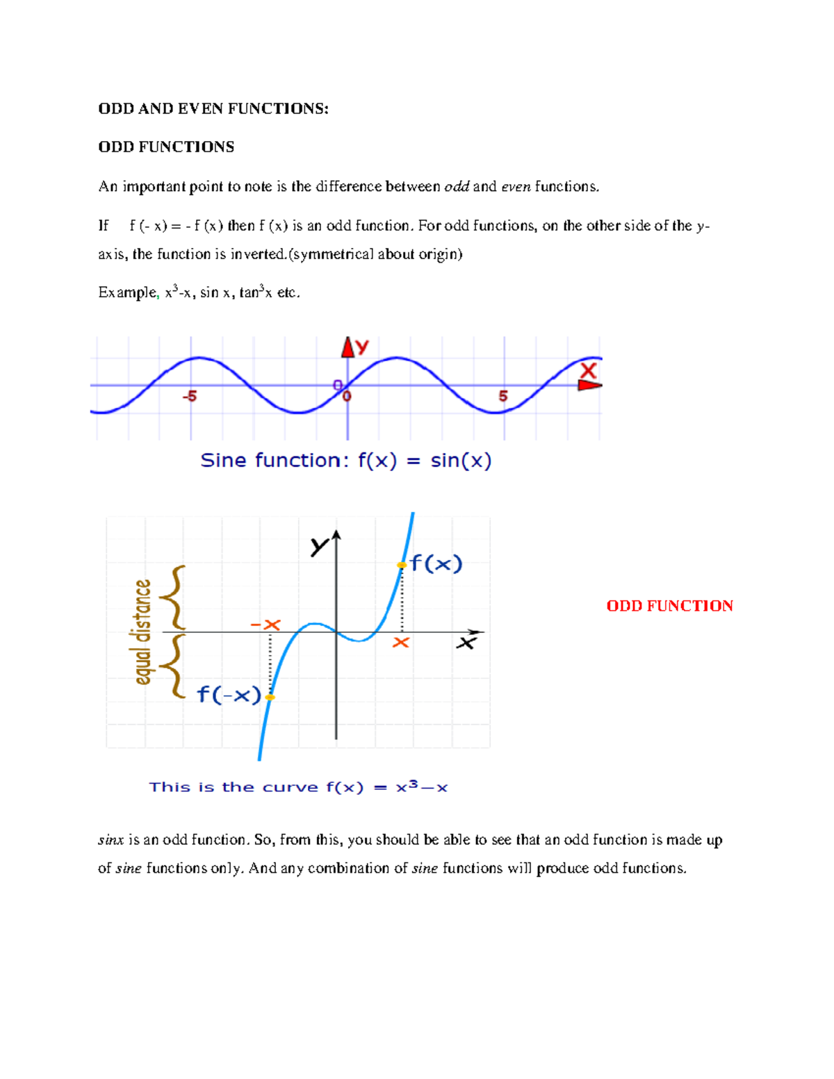 18BT301 LPD2 - Good study material - ODD AND EVEN FUNCTIONS: ODD ...
