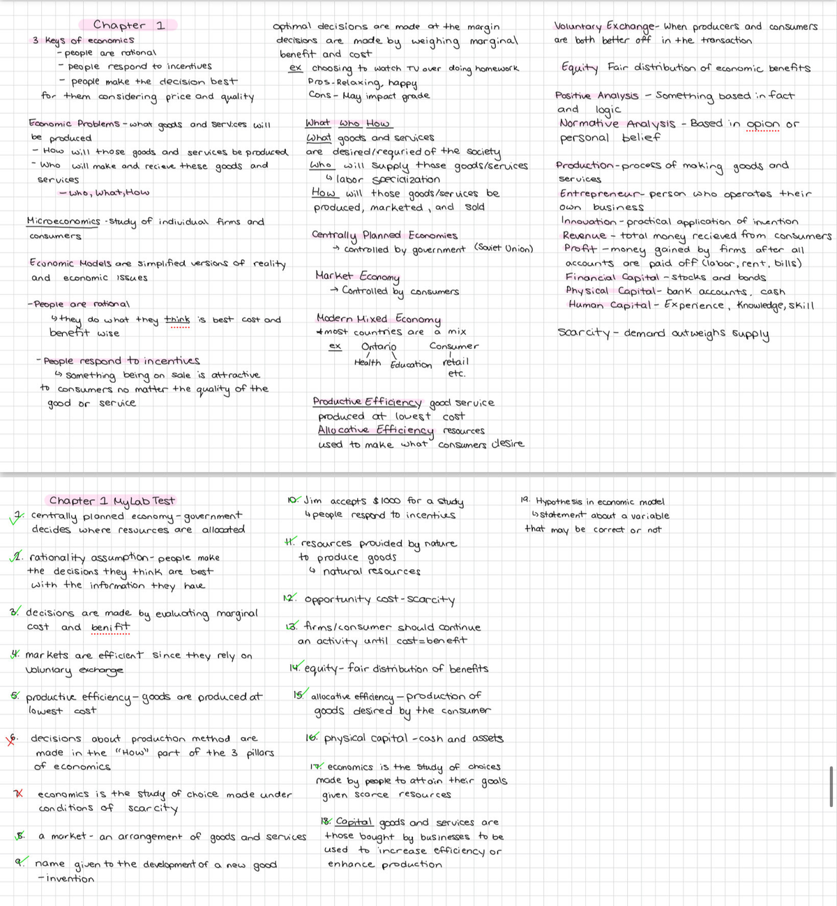 Unit 1 Notes/Practice - Econ 1B03 - Studocu