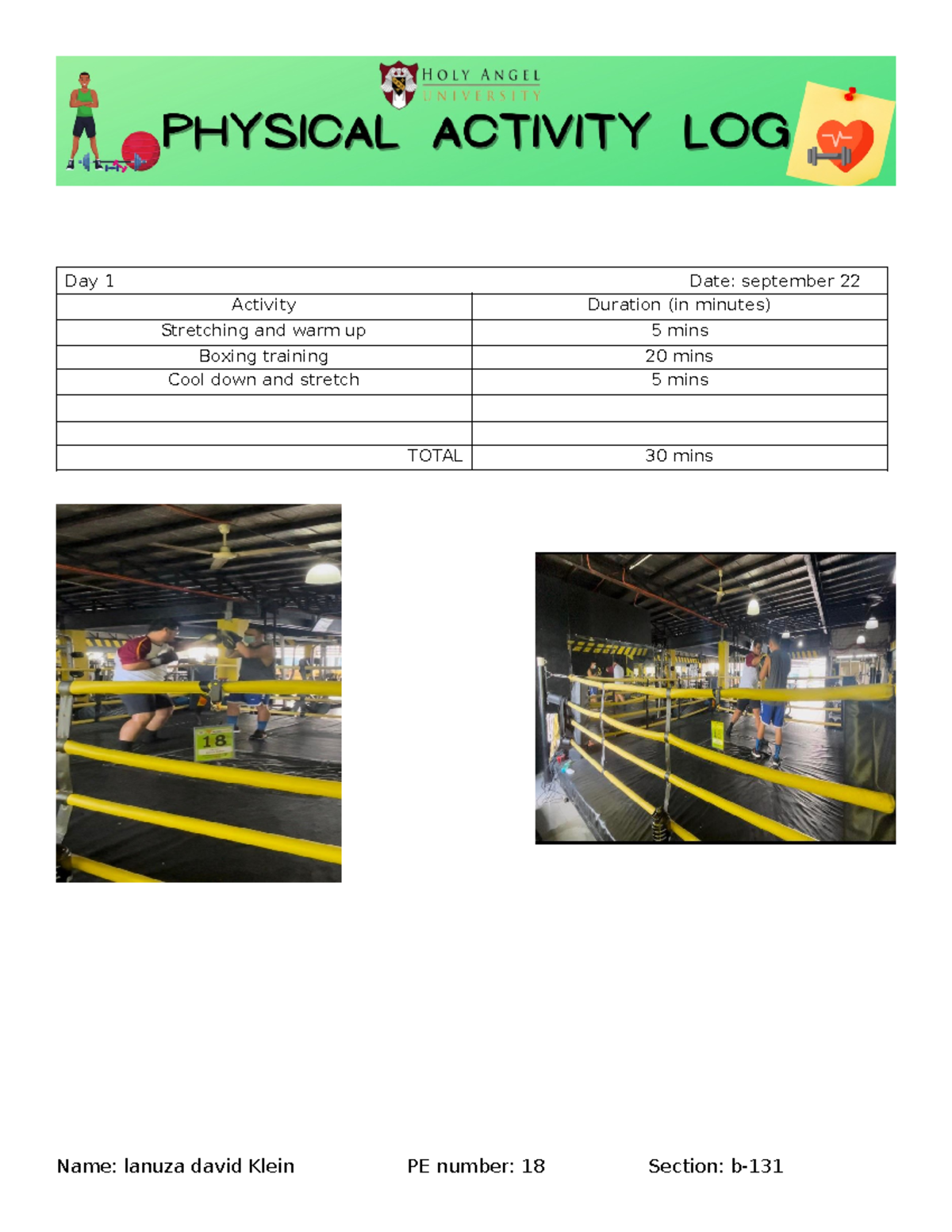 7TPE1-PA-Log - naughhuuhuhjj - Day 1 Date: september 22 Activity ...