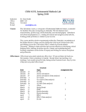 Gen Chem Lab 27 - Lecture Notes - CHM 2045L - Studocu