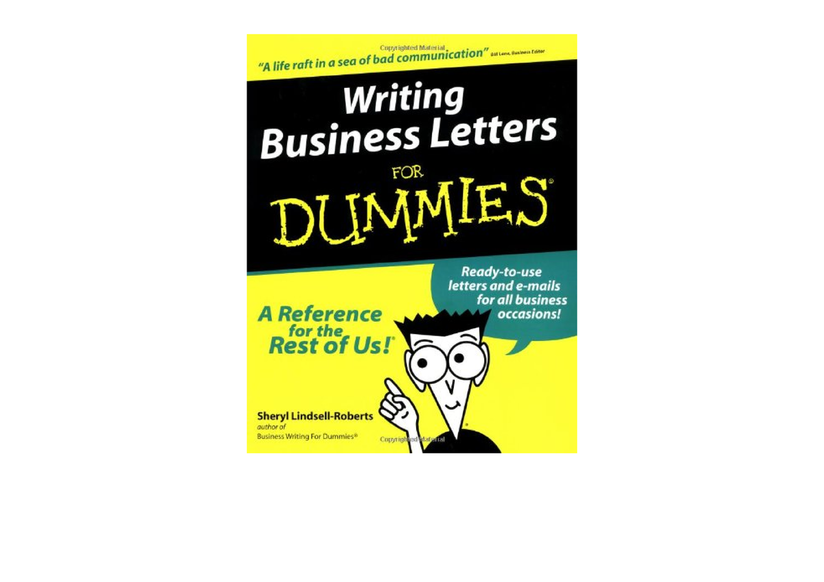 Ebook download Writing Business Letters For Dummies full - Studocu