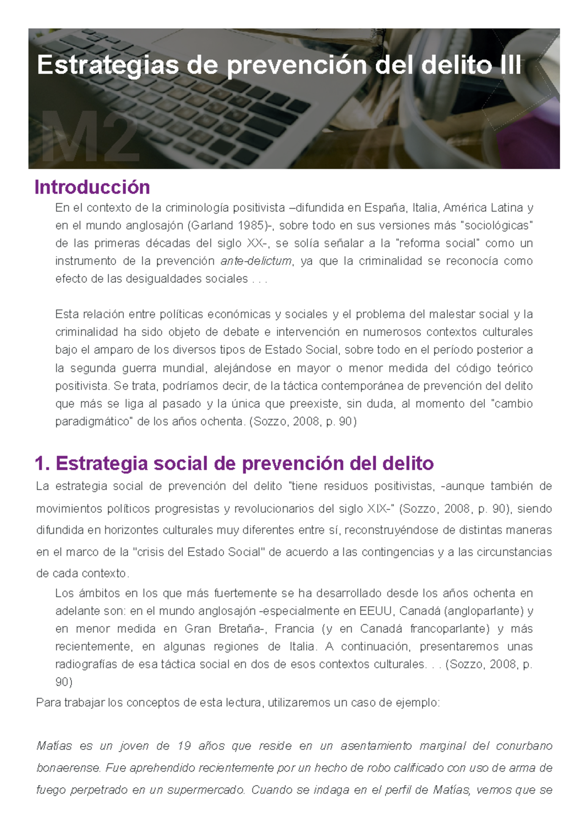 M2L3 - modulo 2 lec 3 prevencion del delito - Estrategias de prevención ...