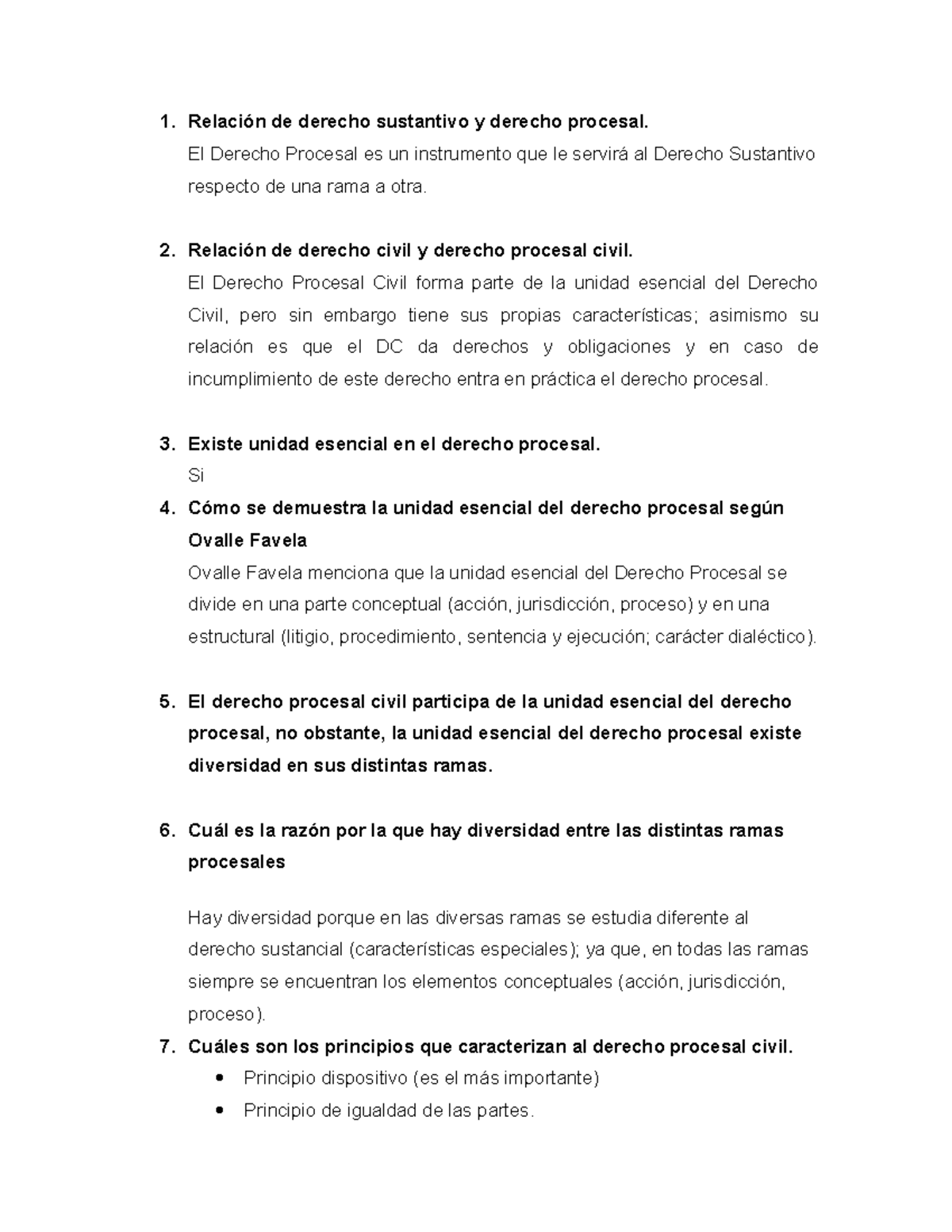 Cuestionario De DPC - 1. Relación De Derecho Sustantivo Y Derecho ...