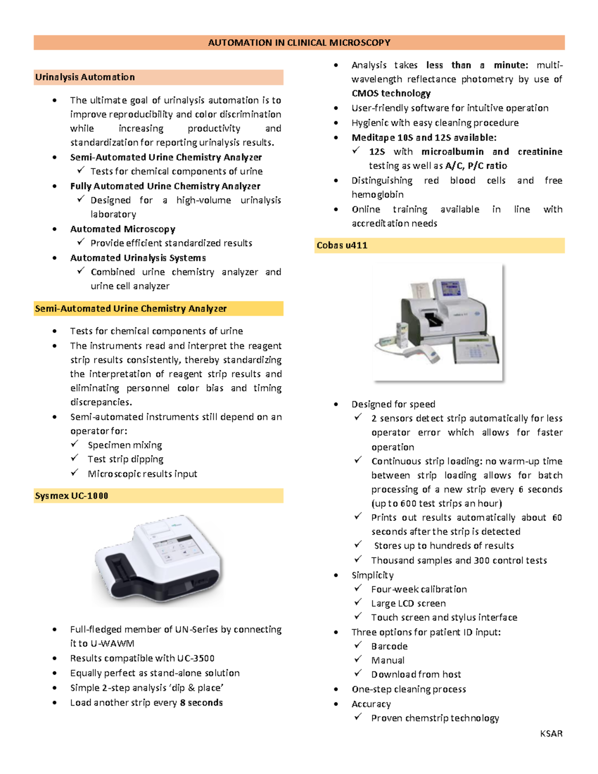 Automation in Clinical Microscopy AUTOMATION IN CLINICAL MICROSCOPY