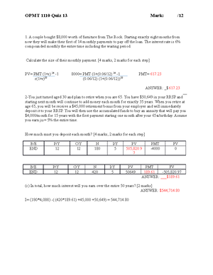 Lecture Notes for practice - opmt3510 - BCIT - Studocu