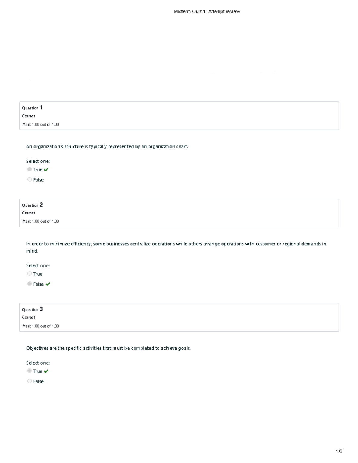 Midterm Quiz 1 Attempt Review - Started On Monday, 31 October 2022, 6: ...