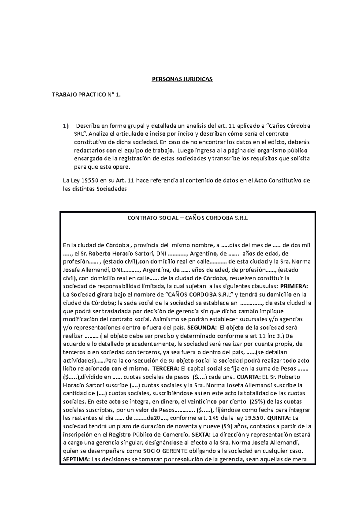 TP1 P.Jur. Caños Cba - Tp Personas Juridicas - PERSONAS JURIDICAS ...