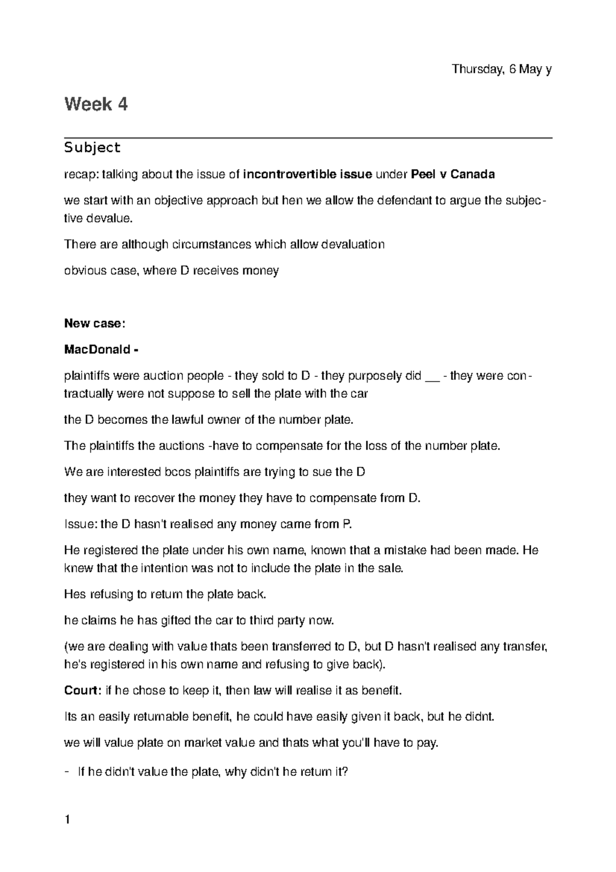 Lecture 4 - useful - Week 4 Subject recap: talking about the issue of ...
