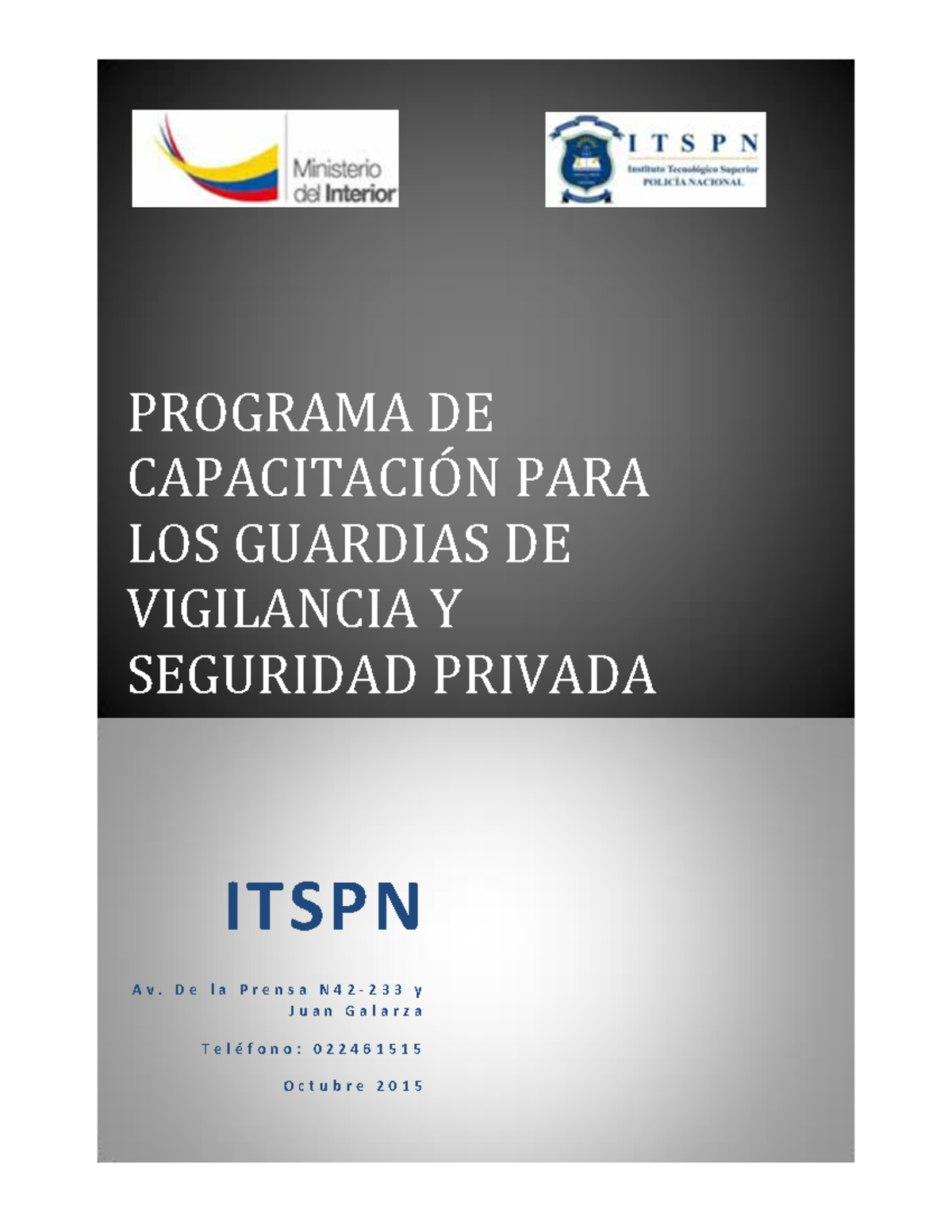 Programa-de-Capacitacion-para-los-Guardias-de-Vigilancia-y-Seguridad-Privada  1 - PROGRAMA DE - Studocu