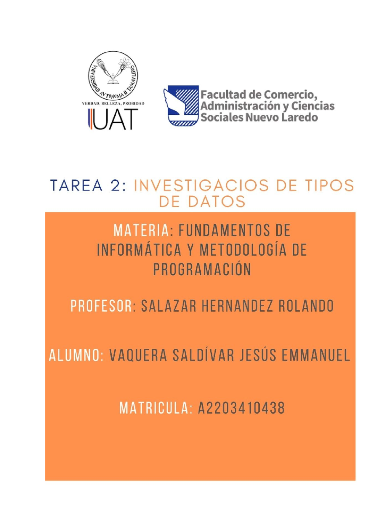 Tipos de datos en informatica ¿Que es un Dato? En informática, los