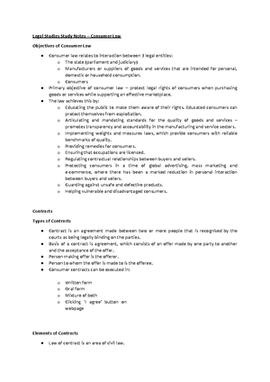 Legal Studies Notes - Legal Studies Notes Unit 3- AOS Contents ...