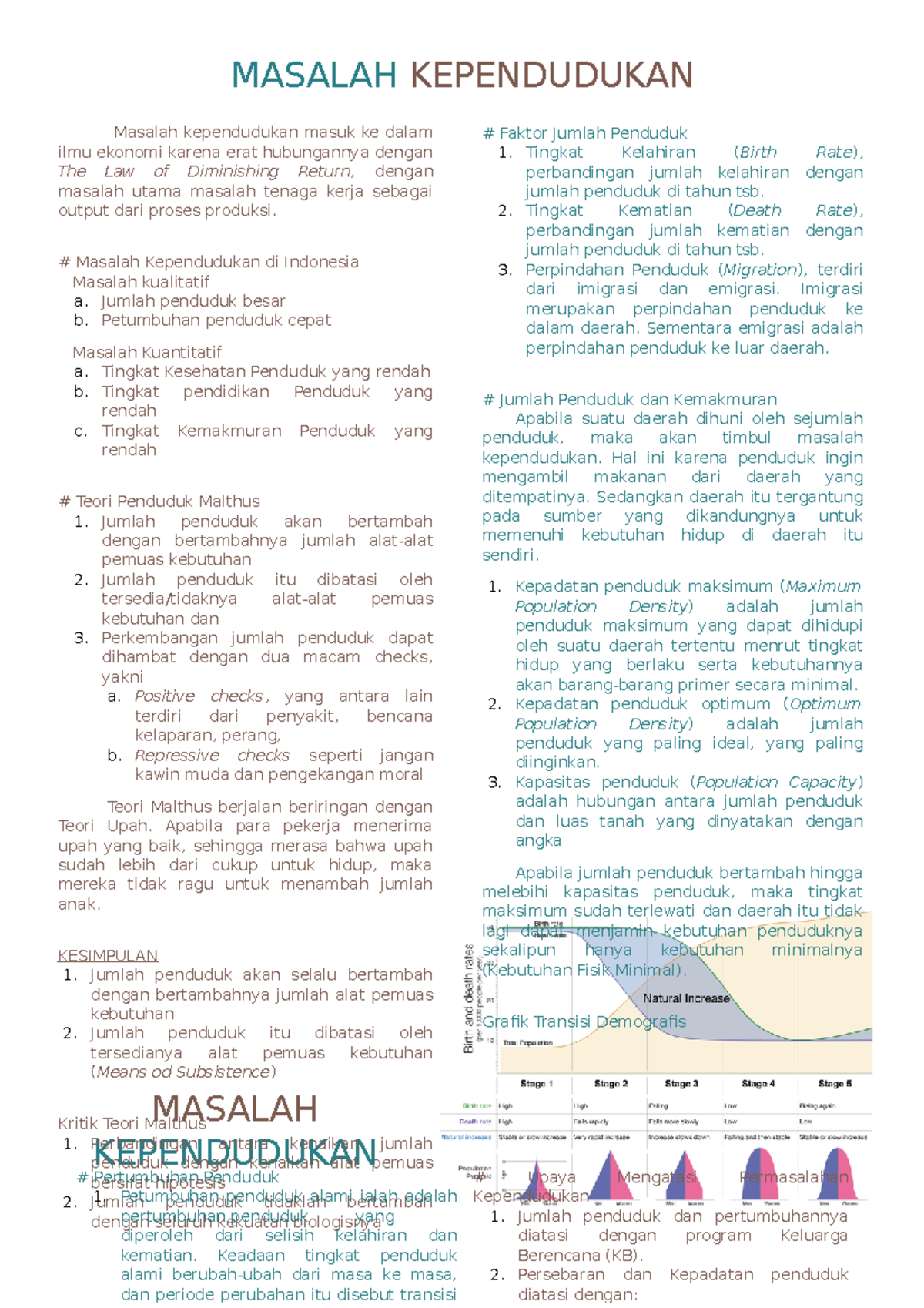 Masalah Kependudukan - MASALAH KEPENDUDUKAN MASALAH KEPENDUDUKAN Faktor ...