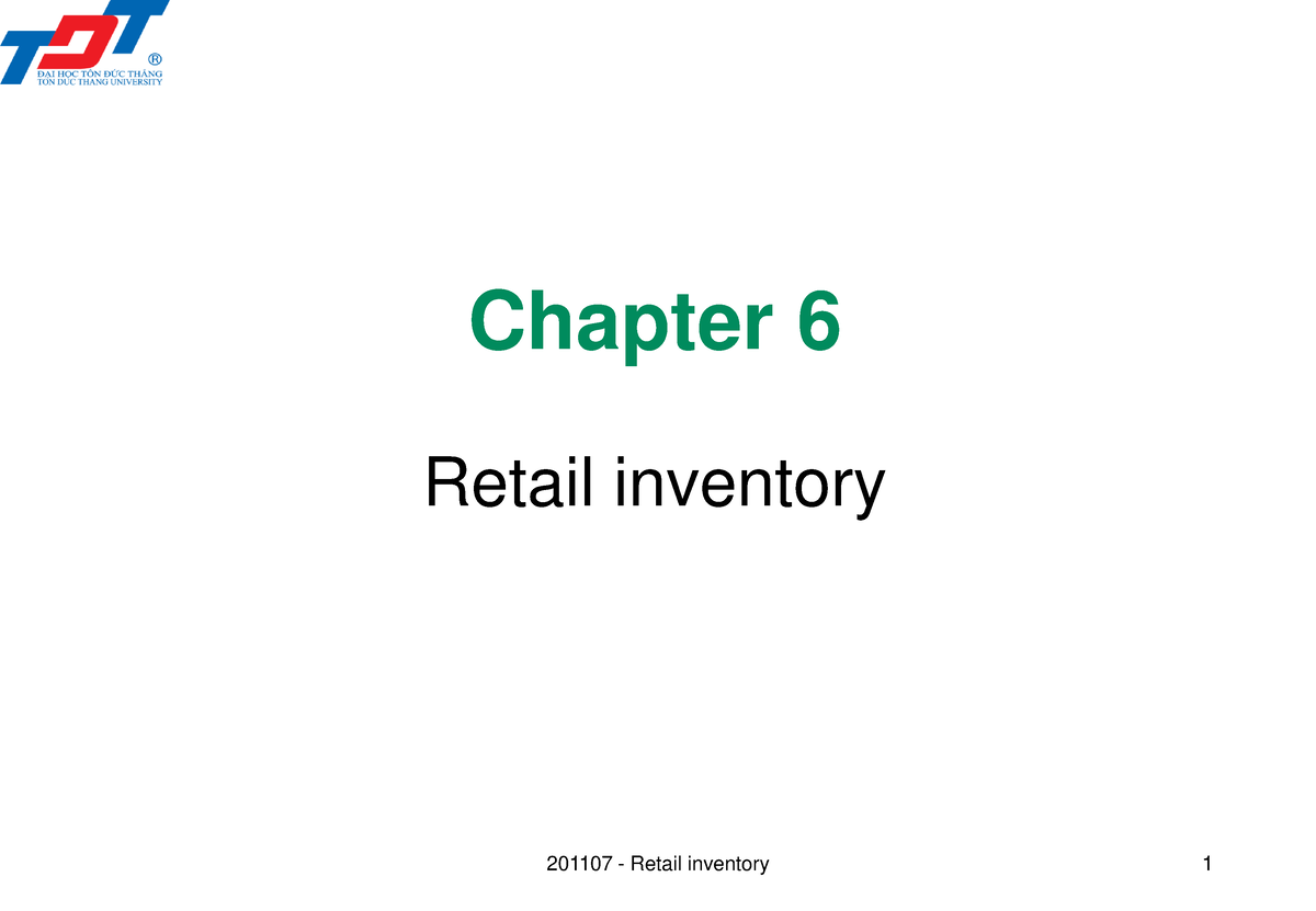 Ch06 Retail inventory - ke toan quoc te 1 - Chapter 6 Retail inventory ...