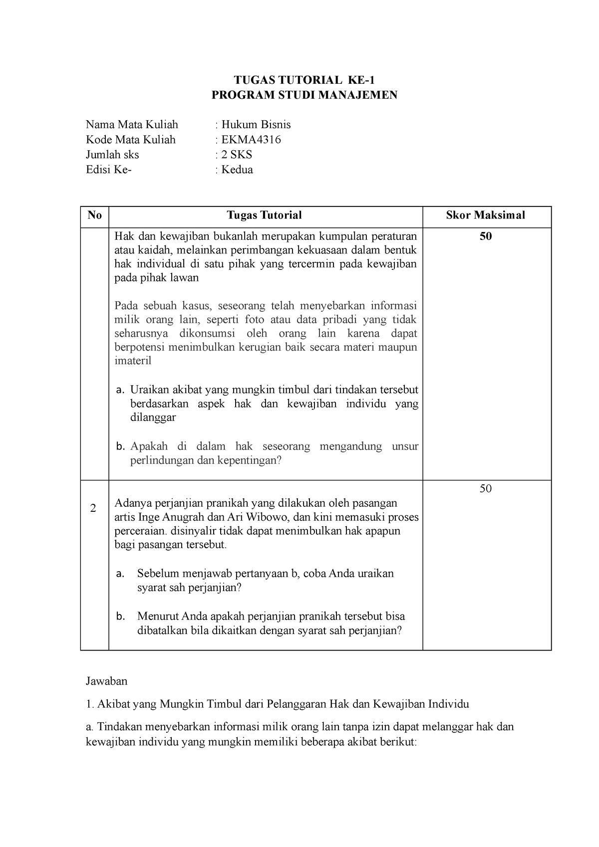 Tugas 1 Hukum Binis - Muhamad Farhan Abdullah - TUGAS TUTORIAL KE ...