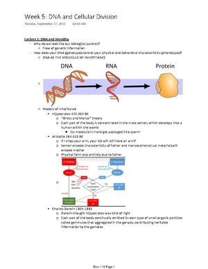 Bios 110 Week 15 - Bios 110 Cells and Organism Notes - Lecture 1 ...