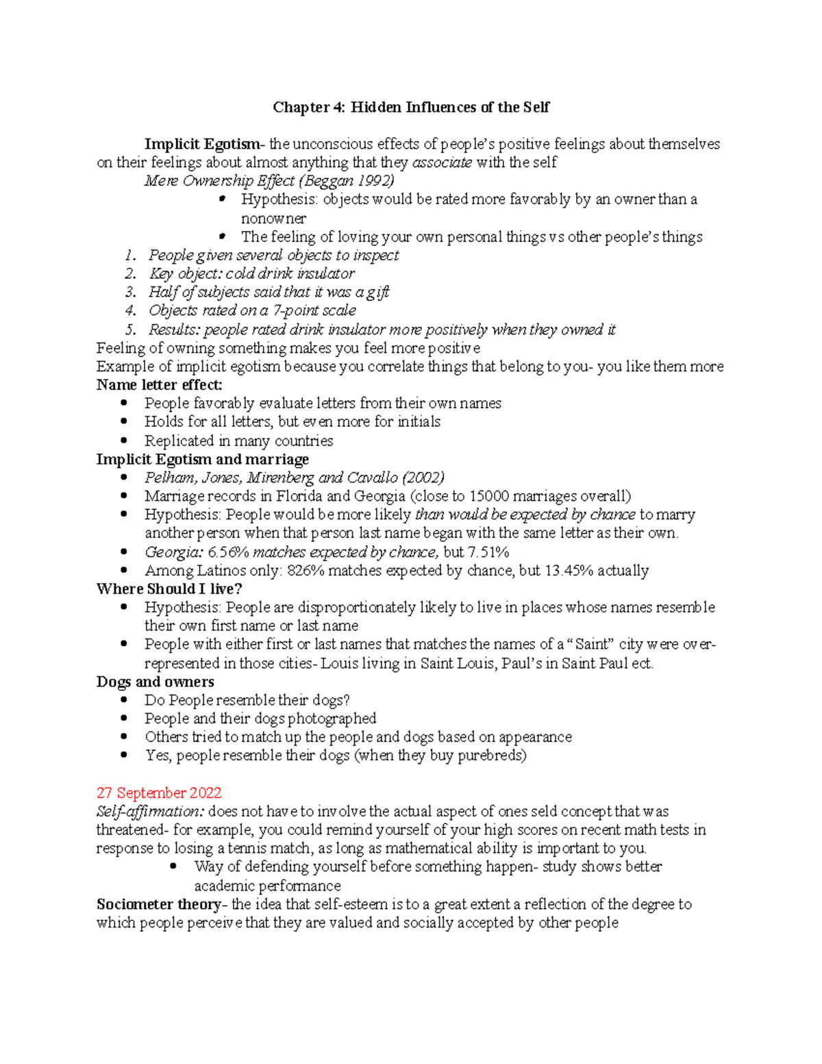 Chapter 4 - Chapter 4: Hidden Influences of the Self Implicit Egotism ...