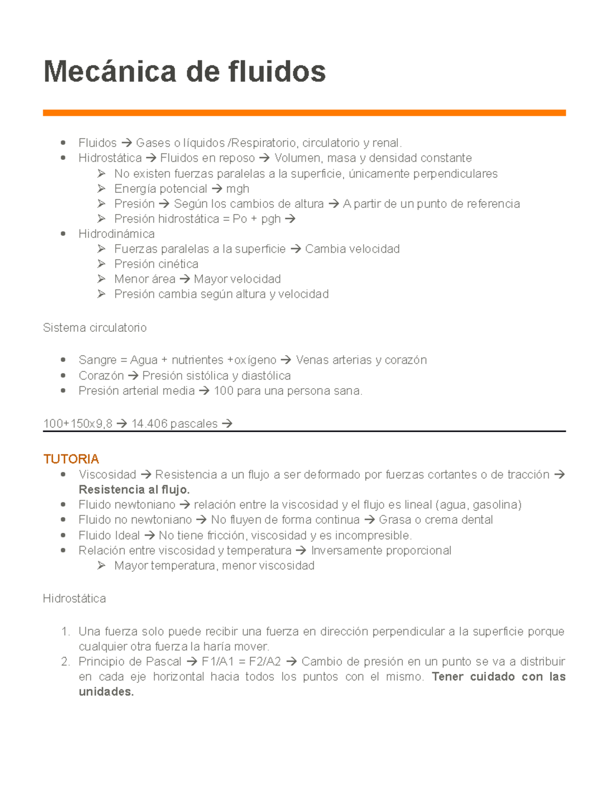 La presión arterial cambia de mayor a menor