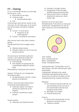 Biologie Samenvatting Hoofdstuk 6 Soorten En Populaties Nectar VWO 4 ...