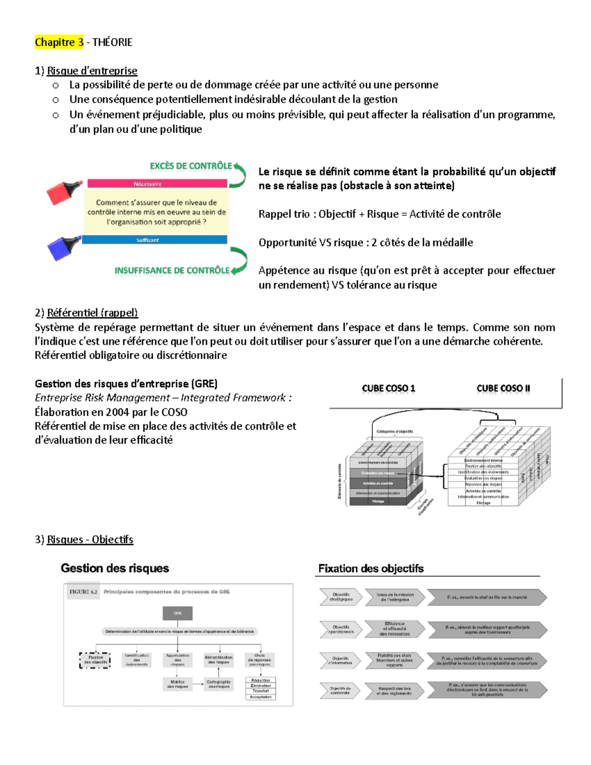 Final SCO4004 - Chapitre 3, 7 et 5 - Chapitre 3 - THÉORIE Risque d ...