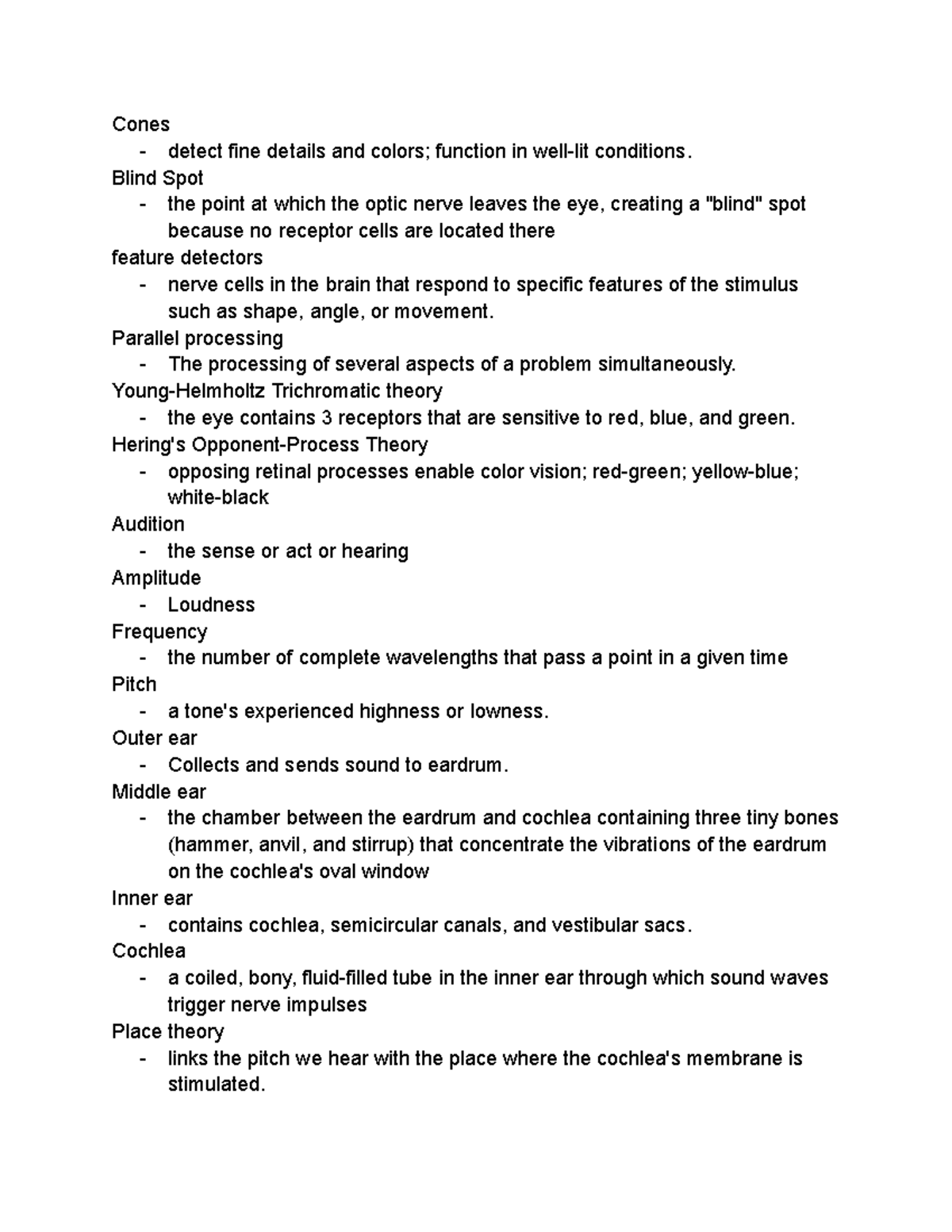 Aaaaa psychology 577 Definitions and notes taken directly from
