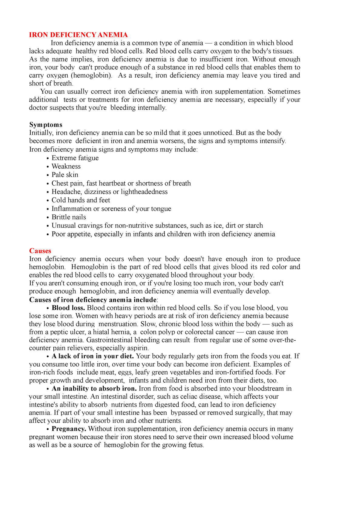 solution-pathology-iron-deficiency-anemia-studypool