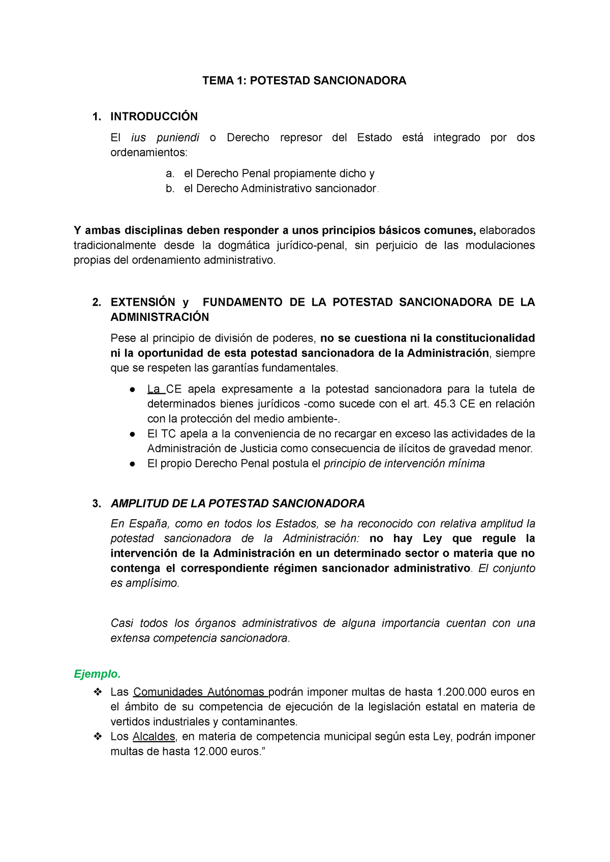 TEMA 1 Derecho Administrativo Apuntes Yolanda - TEMA 1: POTESTAD ...