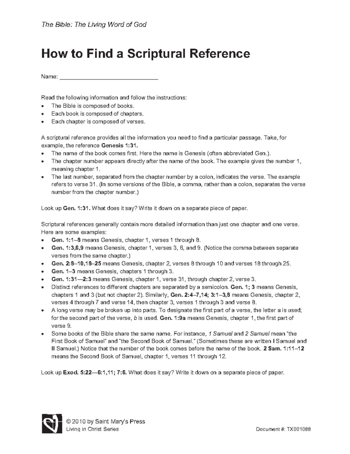 -How to Find a Scriptural Reference - The Bible: The Living Word of God ...