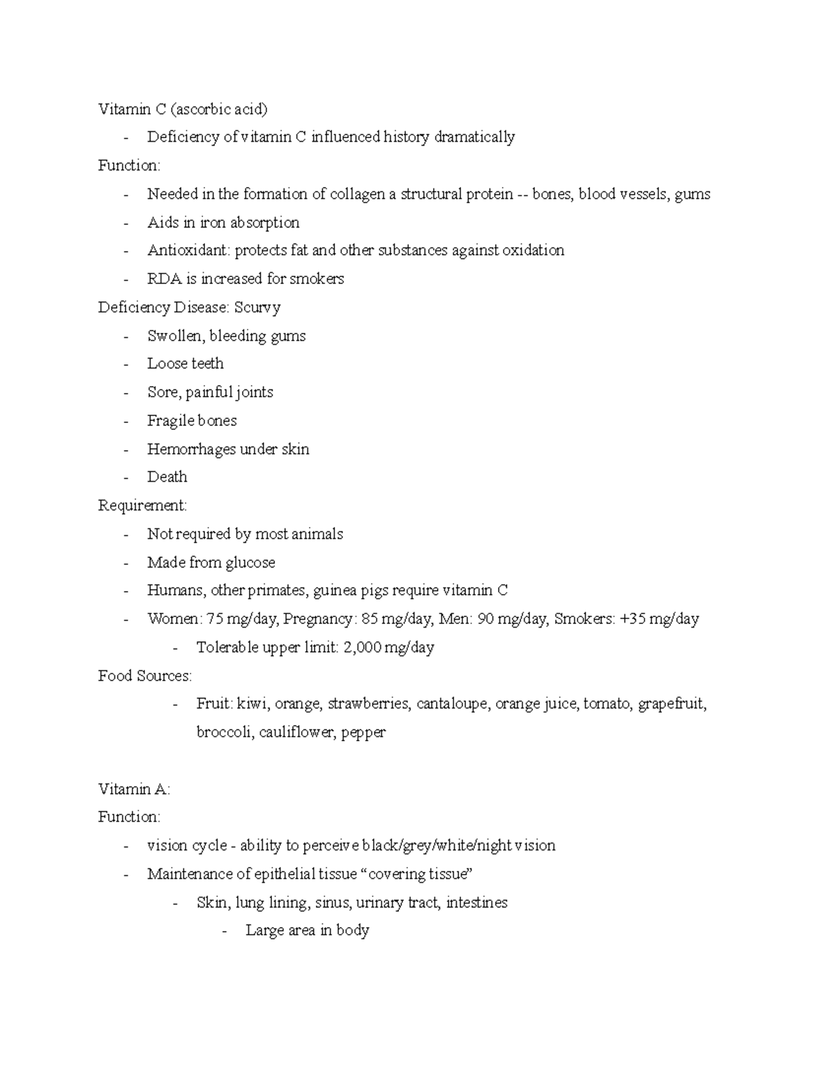 11-16 - NUT 10 - UC Davis - Vitamin C (ascorbic acid) - Deficiency of ...