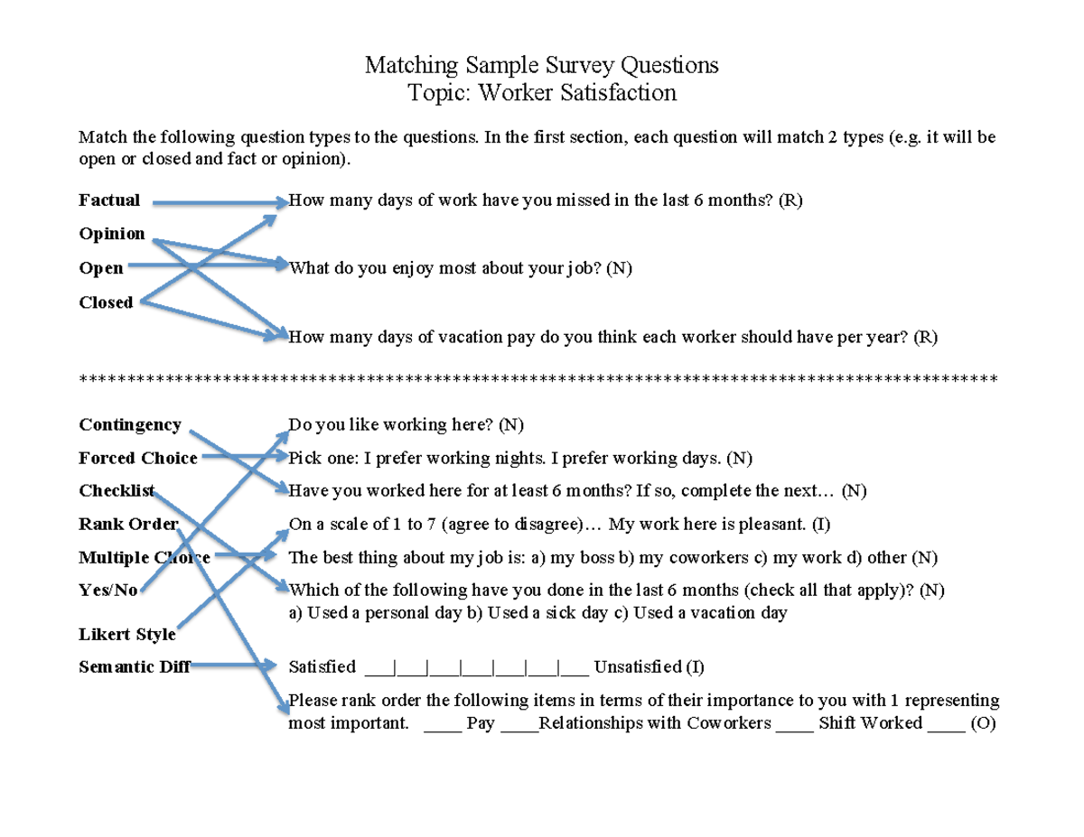 How do you write a matching question, How to Write Matching Questions