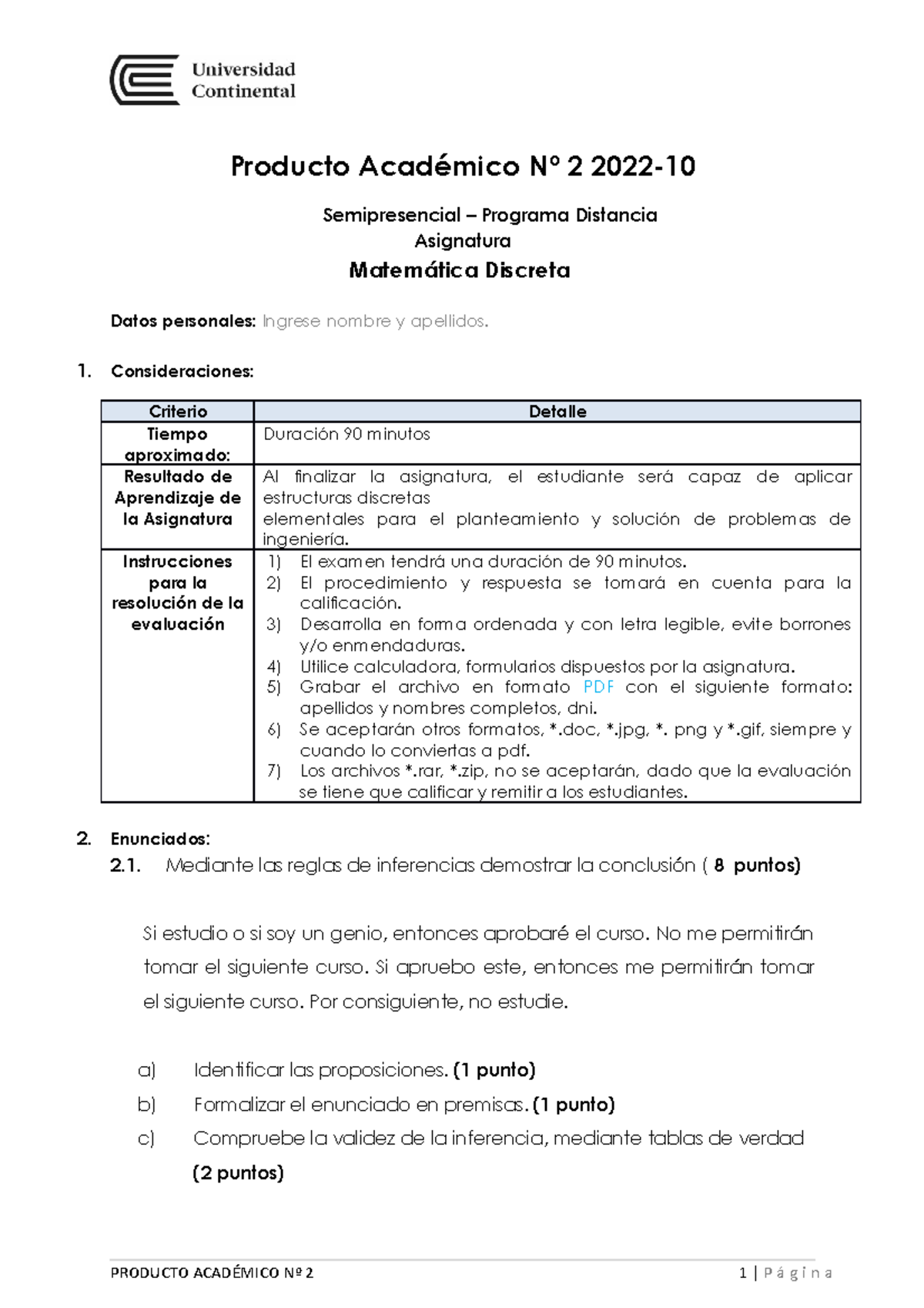 Producto Acad Ã©mico NÂº 2 MATE - Producto Académico Nº 2 2022 ...