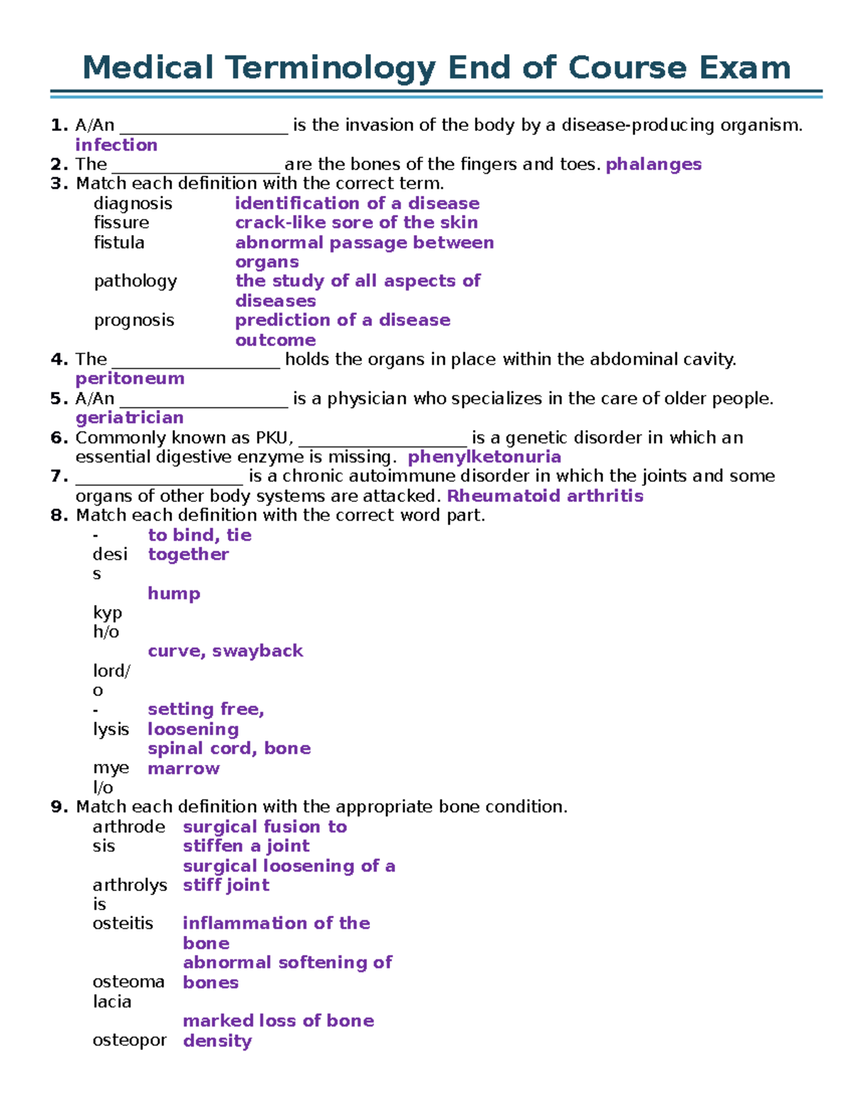 Medical Terminology Final Exam Quizlet - c1z1fj6