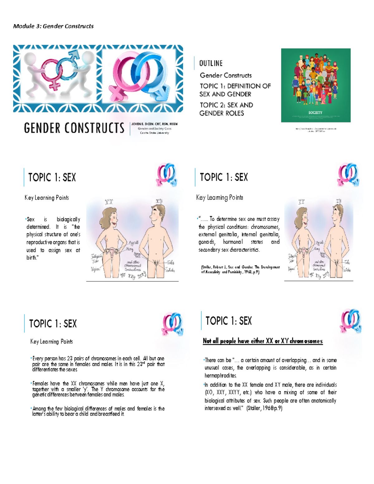 Module 3 Gender Constructs - The following pictures below will give you ...
