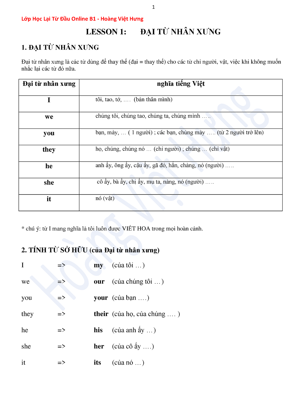 B I NG S 1 - Lesson 1 - Lesson 4 - Lớp Học Lại Từ Đầu Online B1 - Hoàng ...