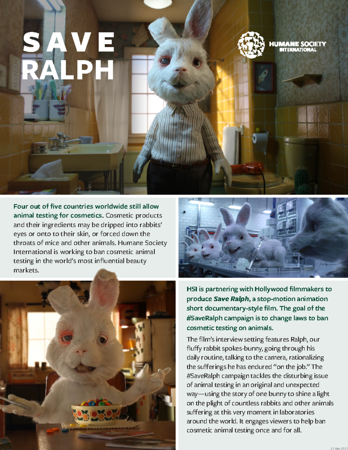 Save Ralph Campaign Fact Sheet May2021 - HSI is partnering with ...