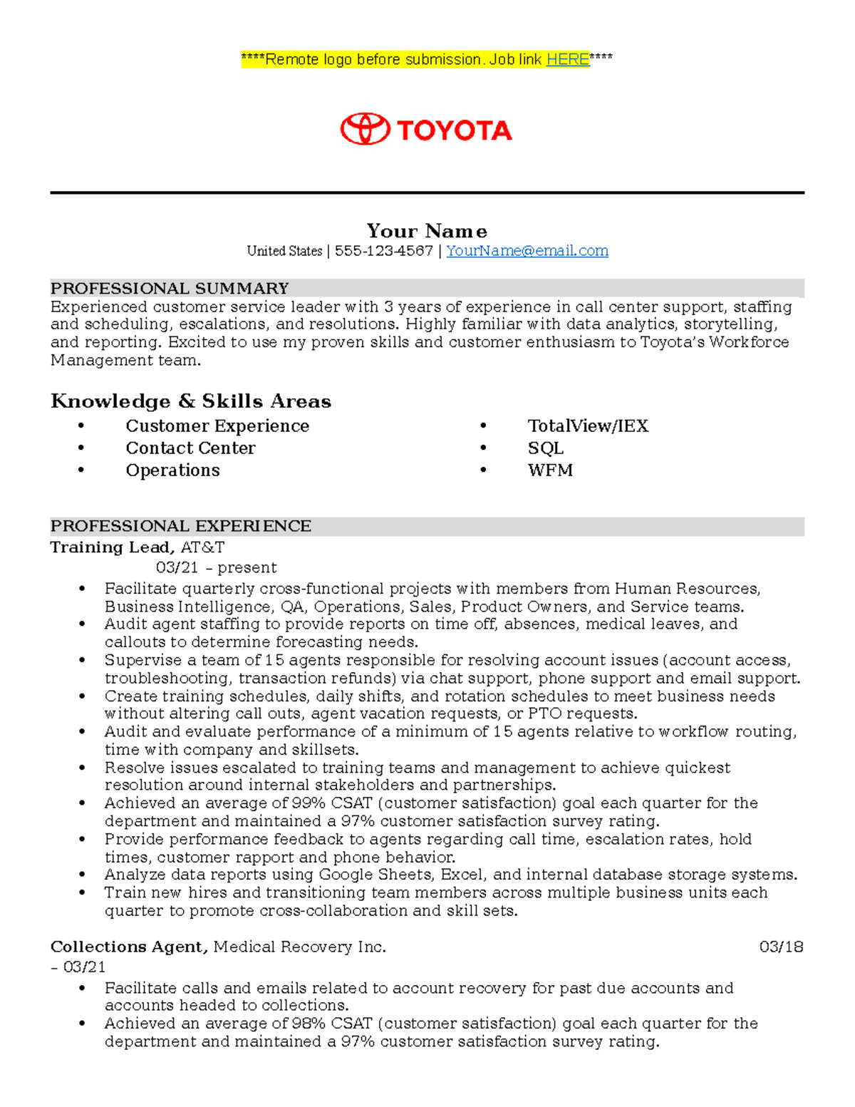 Toyota Workforce Management Analyst - Remote logo before submission ...