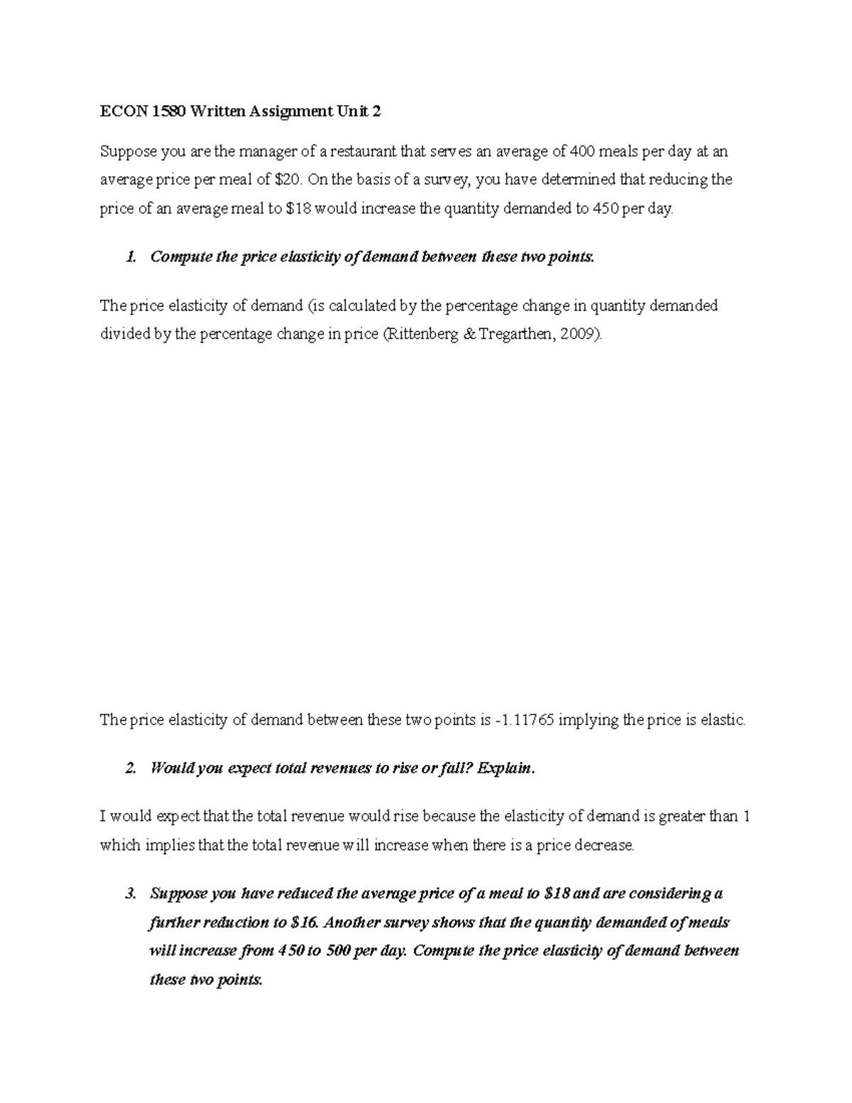 econ 1580 written assignment unit 2