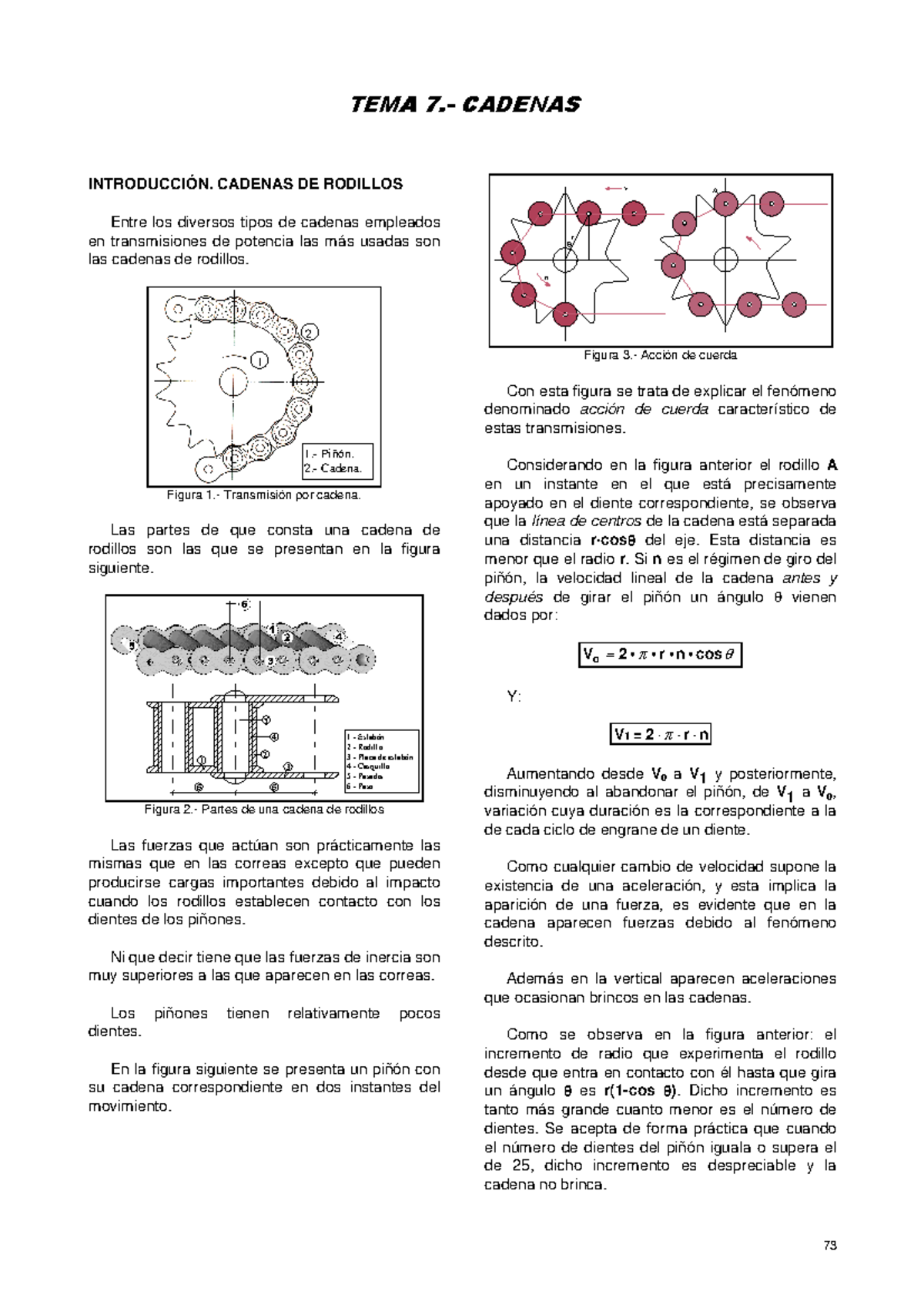 Calculo-Cadena - TEMA 7.- CADENAS - - Studocu