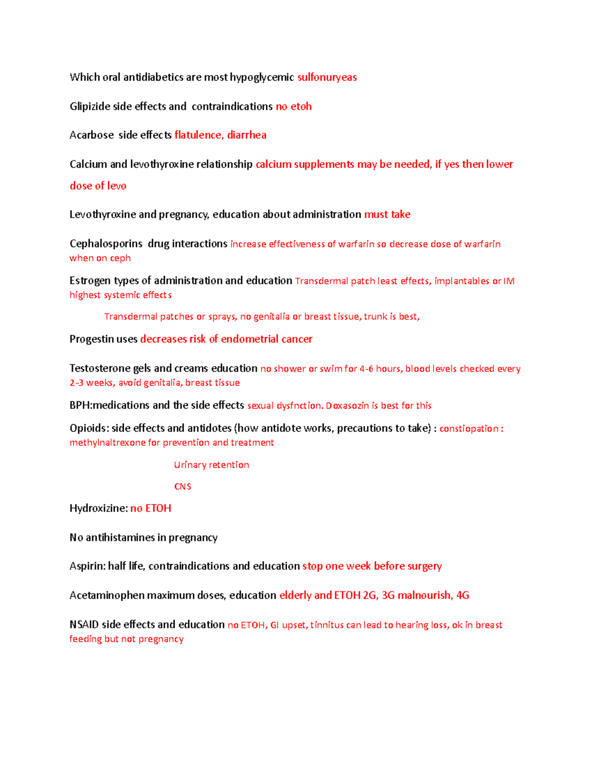 Pharm final review - Which oral antidiabetics are most hypoglycemic ...