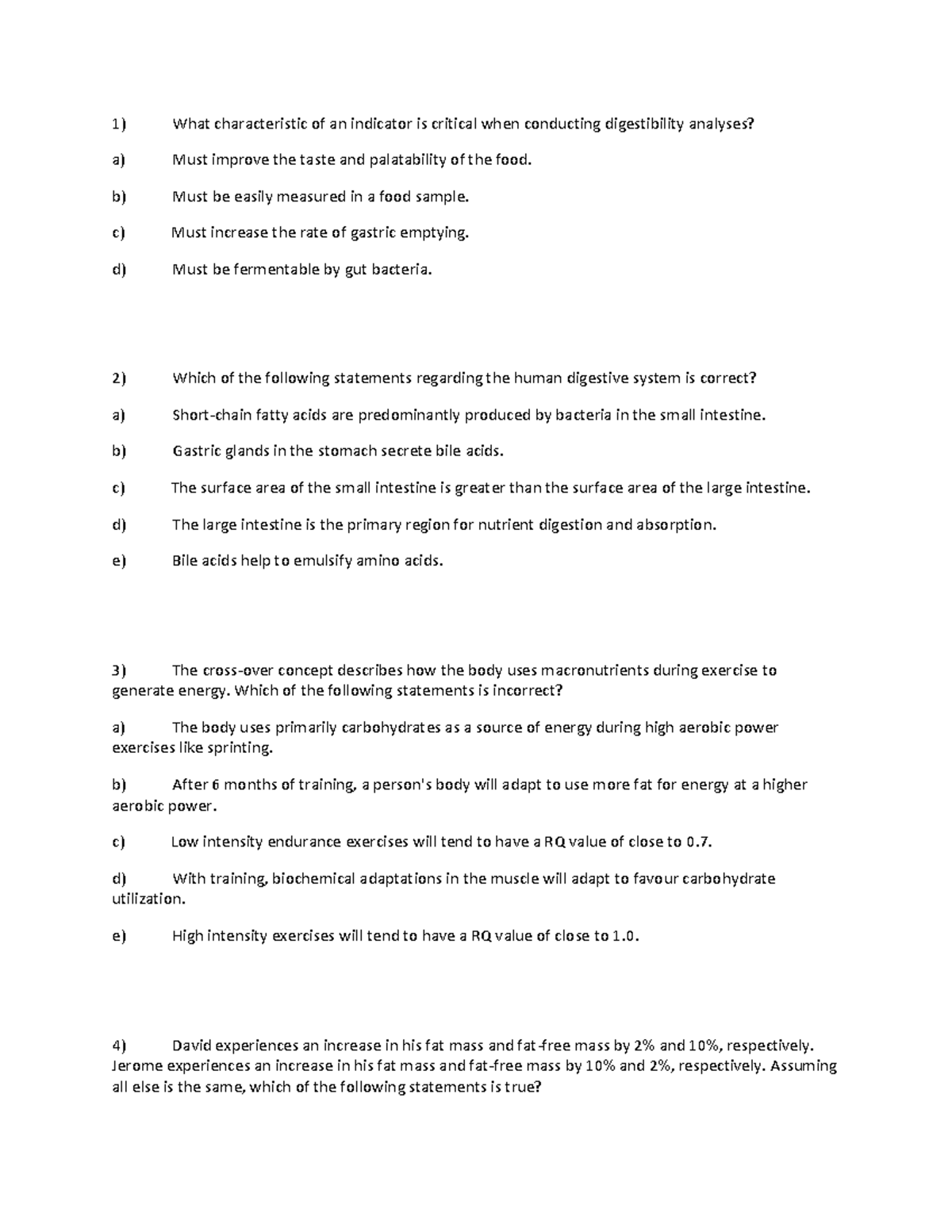 NUTR 3210 Midterm W19 - What characteristic of an indicator is critical ...