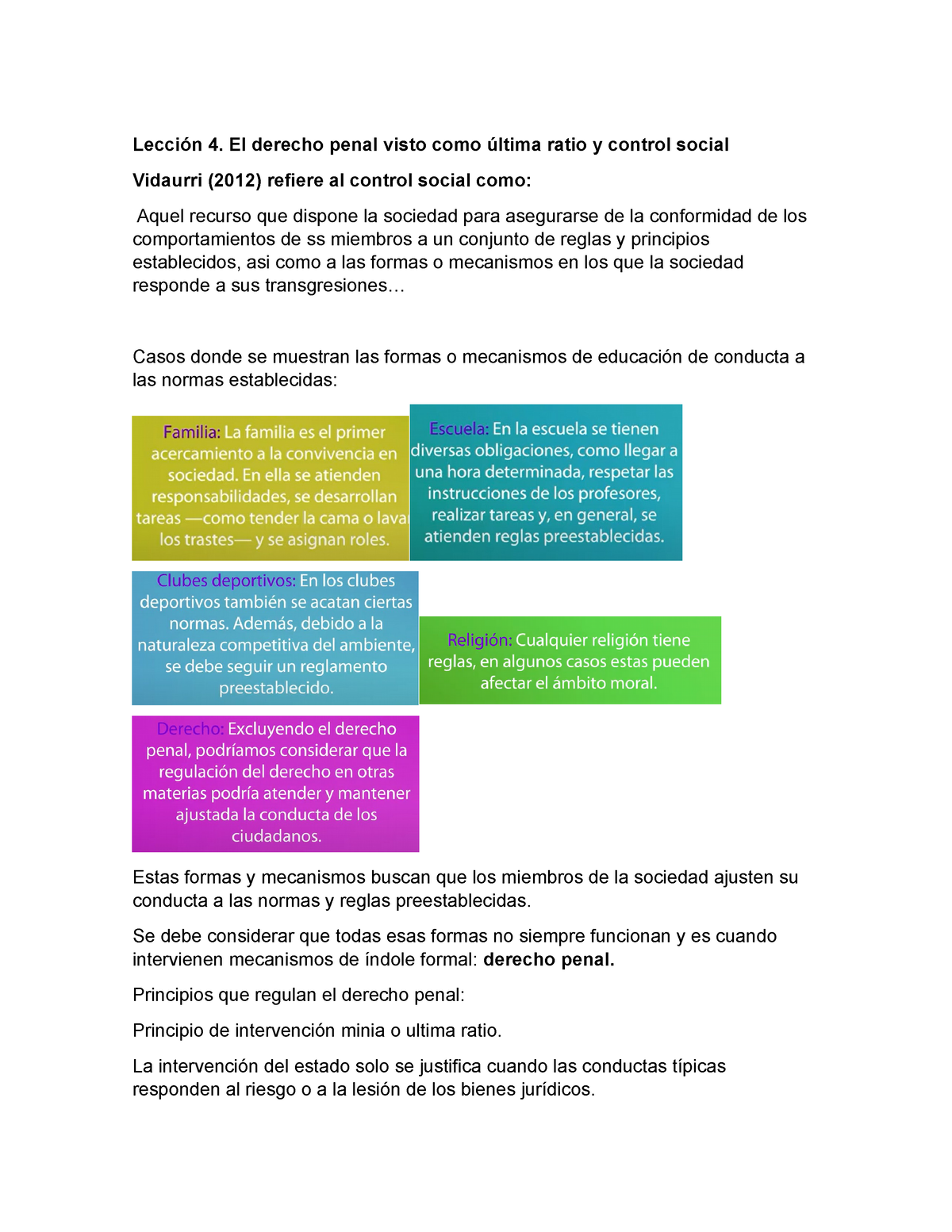 Lección 4. El Derecho Penal Visto Como última Ratio Y Control Social ...