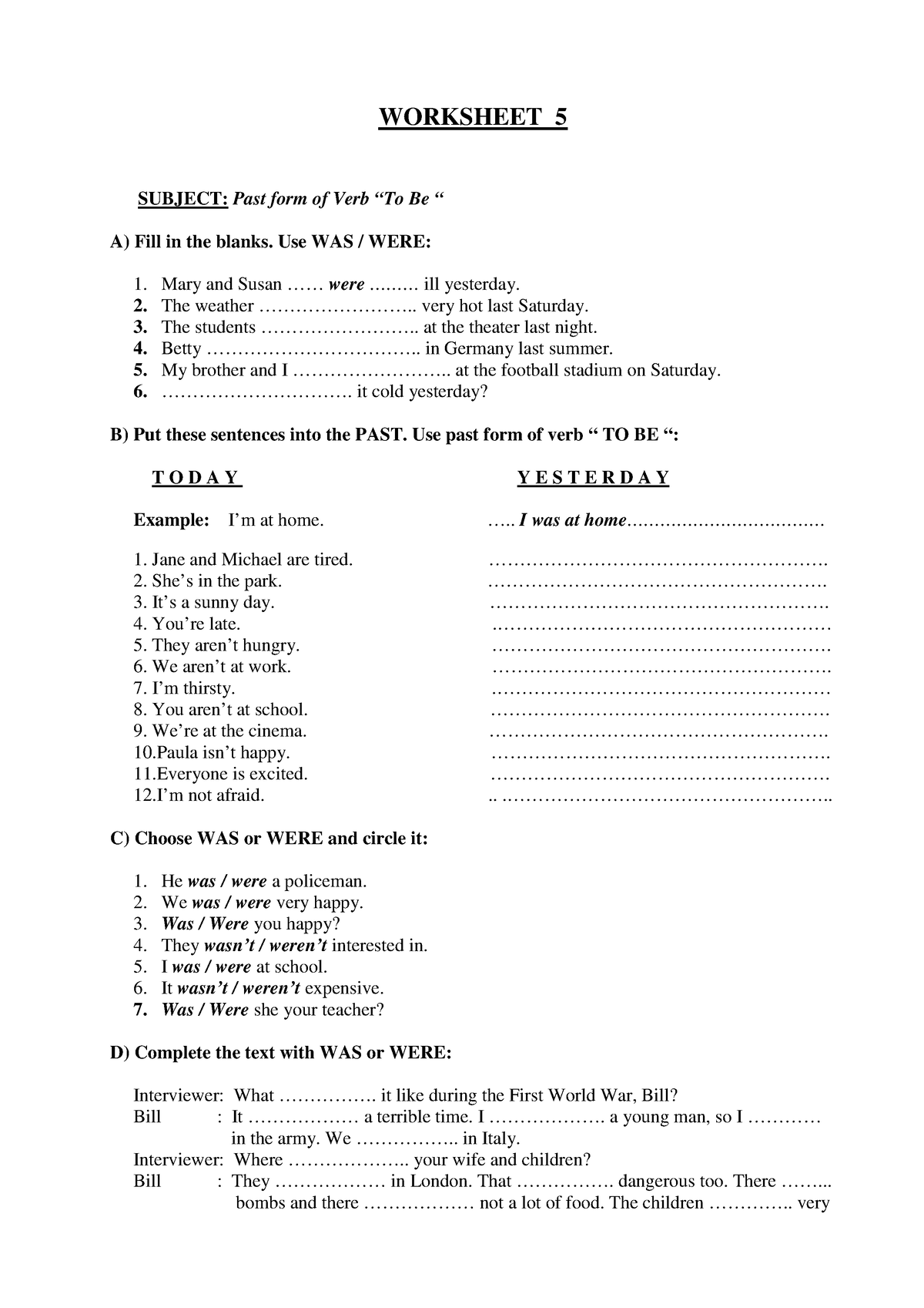 past-simple-exercises-worksheet-5-subject-past-form-of-verb-to-be