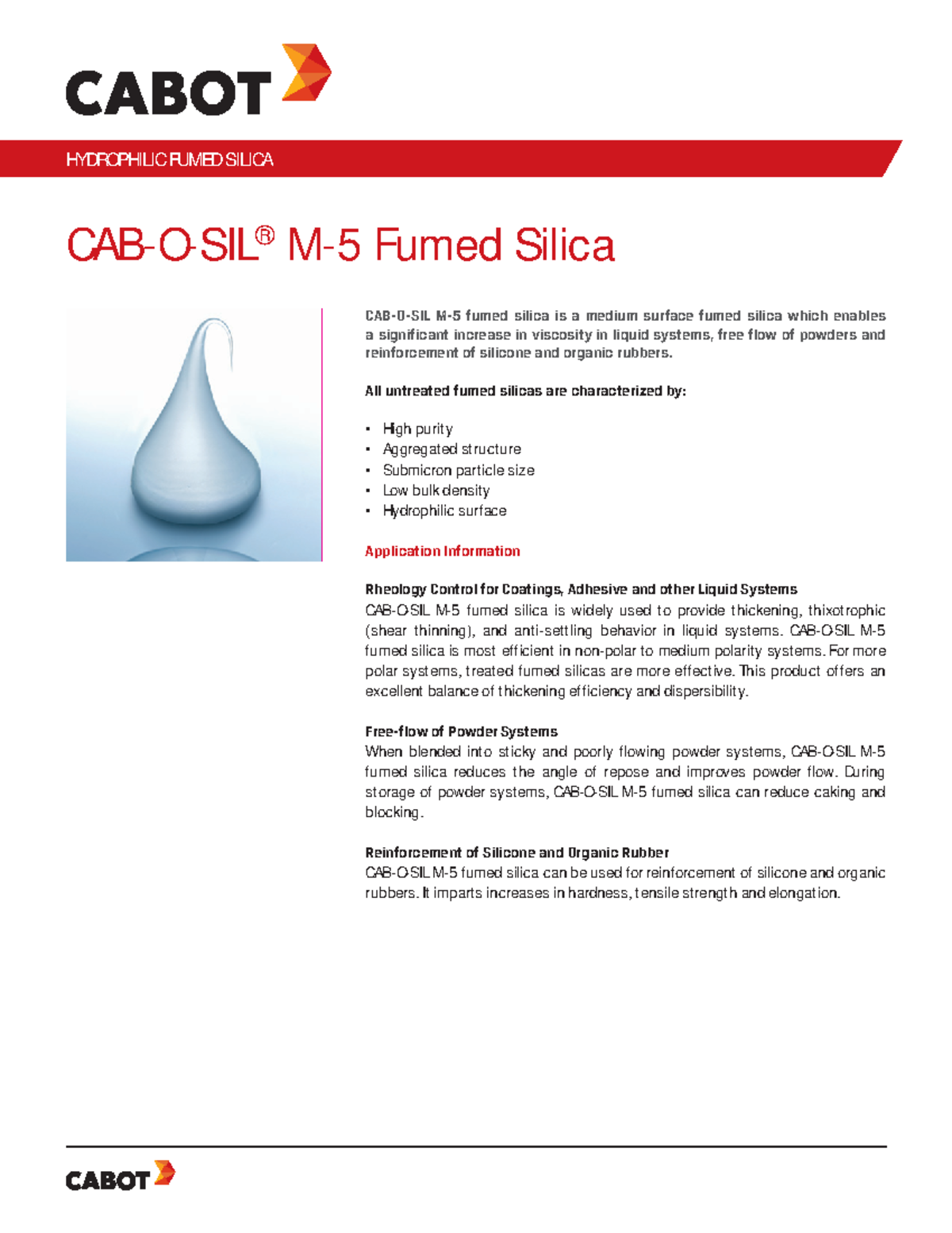 CAB-O-SIL - NAME OF LIBRARY HEREHYDROPHILIC FUMED SILICA DATASHEET ...