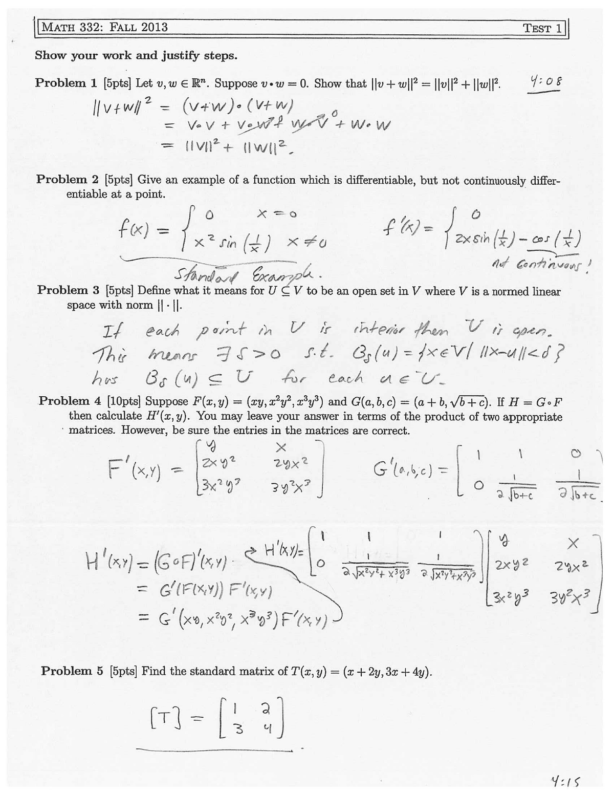 advanced calculus practice problems